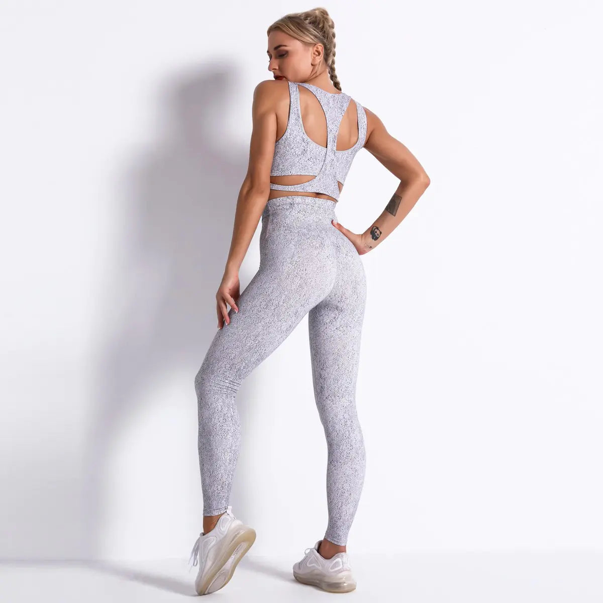 Seamless Hollow Yoga Pants & Bra Set