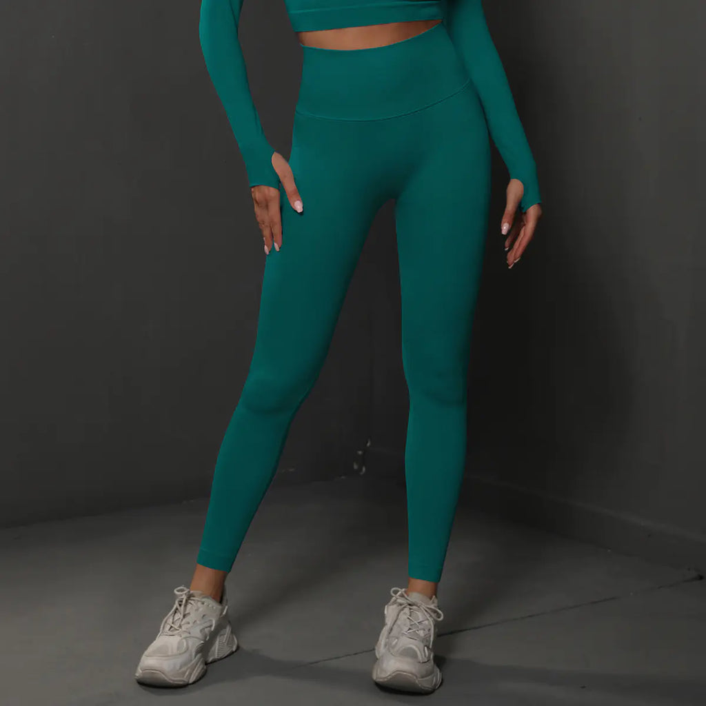 High-Waisted Elastic Training Pants for Yoga and Running